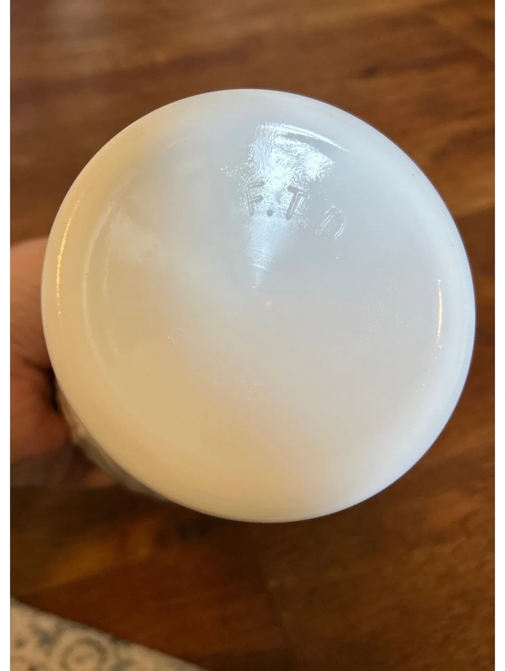 White Embossed Goblet with Leaf Pattern